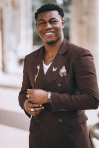 African american business man in suit